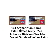 1:6 Scale U.S. Afghanistan & Iraq Army 82nd Airborne Division Shoulder Desert Subdued Patches